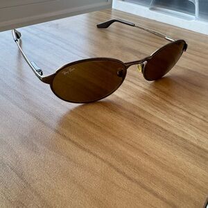 Ray-Ban Highstreet Brown Lens Oval Flex Hinges Sunglasses